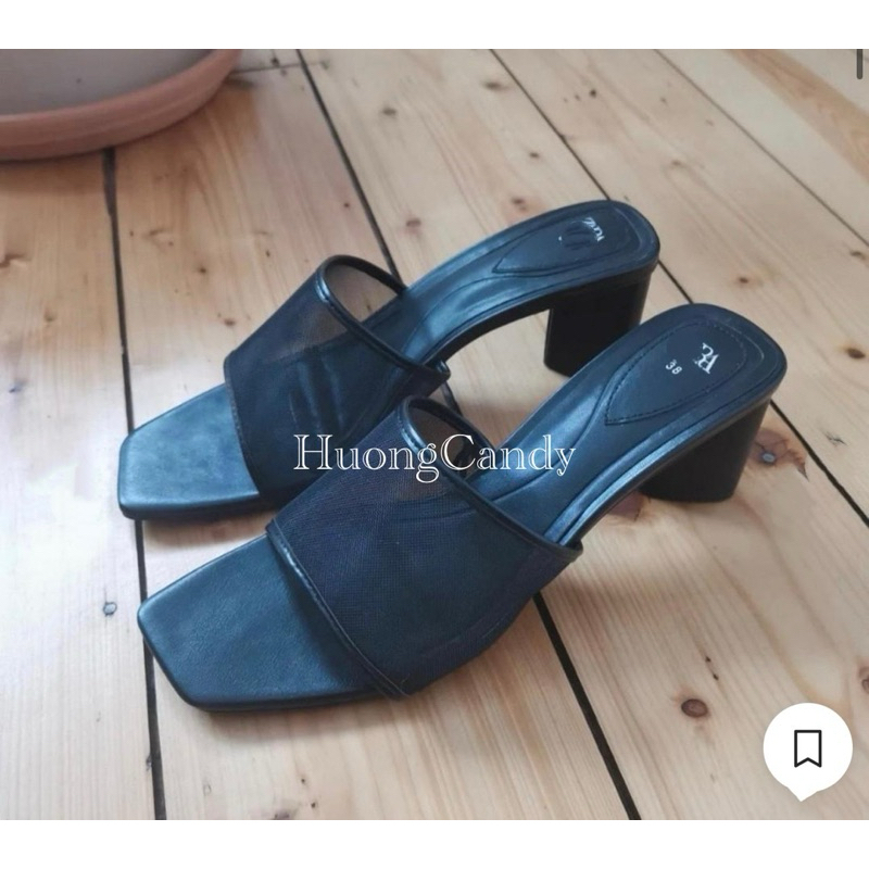 Guốc Lưới đen bản to FullBoxii-H458