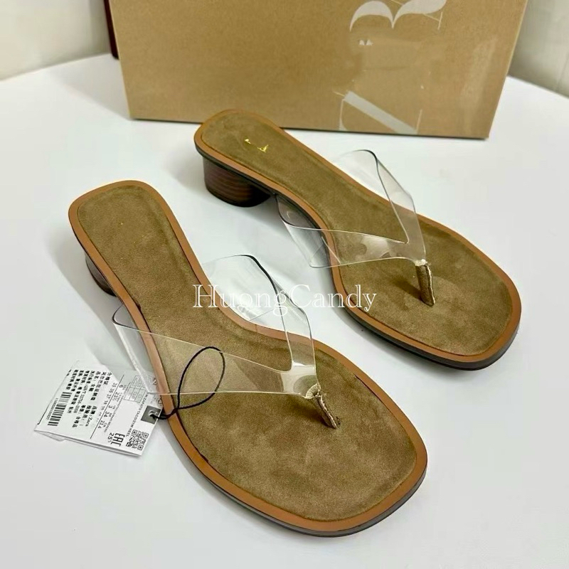 (lùi 1 sz )Guốc kẹp ngón quai trong đế da lộn FULLBOX_H464 (sẵn)/6217/T2.3A