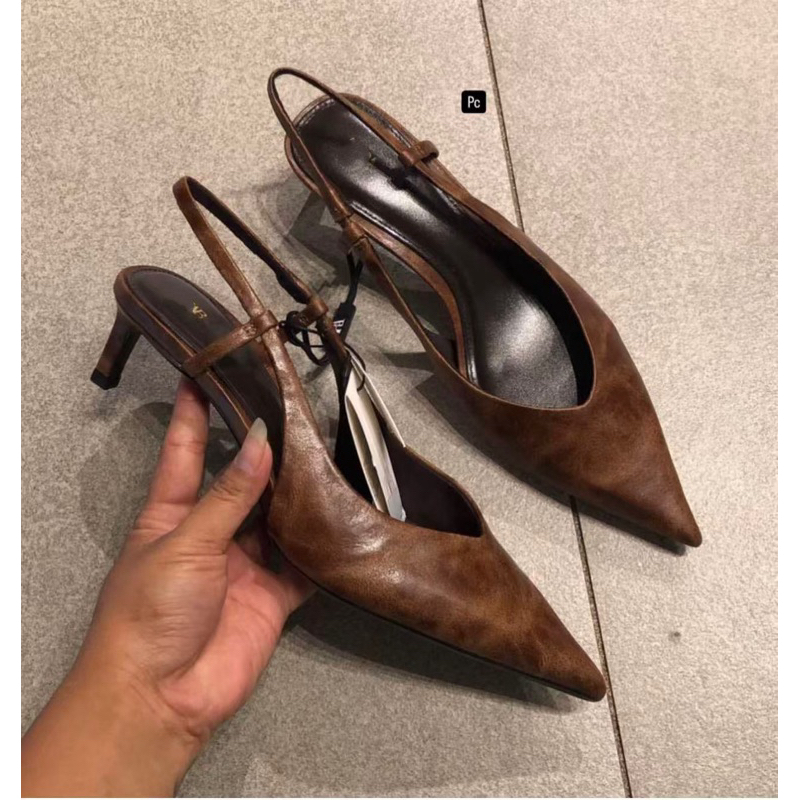 Sandal Slingback Nâu đậm Fullbox(sẵn)-H469/051-7/T2.5A