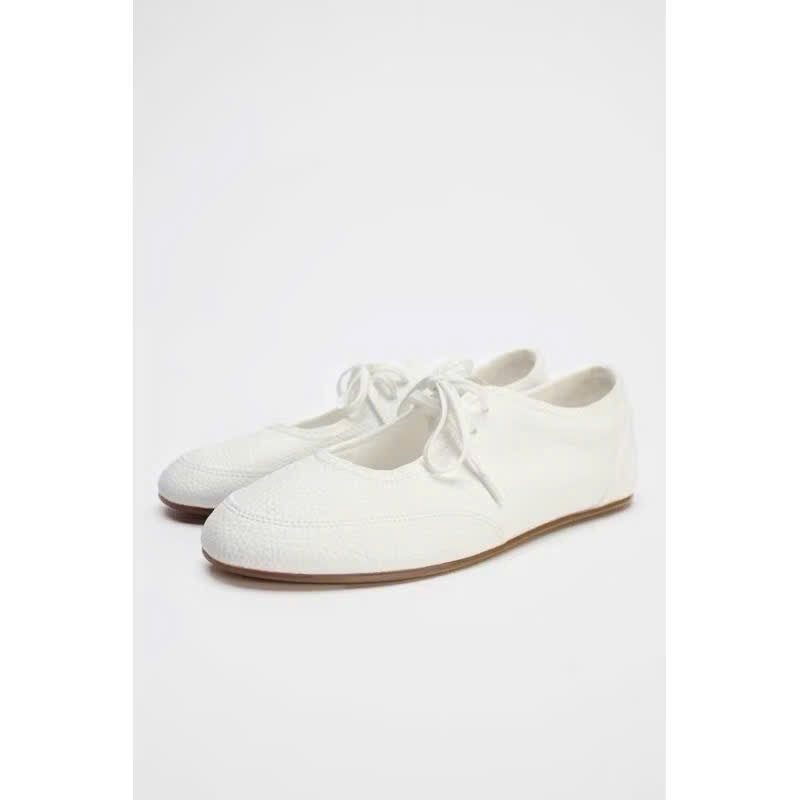 GIÀY thể thao da PU trắng buộc dây FULLBOX-H468/XW240806/T2.2B