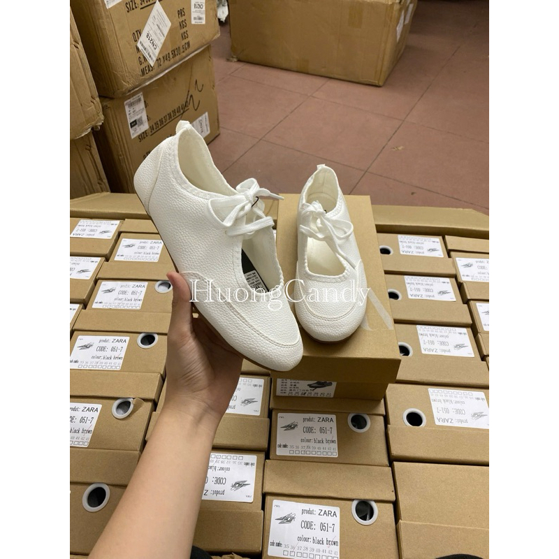 GIÀY thể thao da PU trắng buộc dây FULLBOX-H468/XW240806/T2.2B