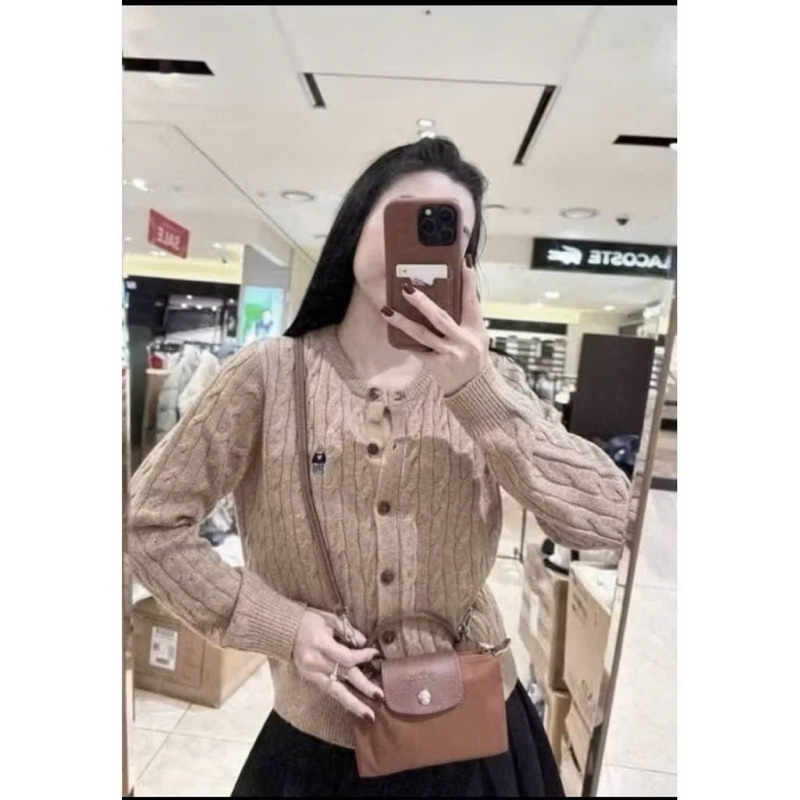 Áo Len W nâu tây vặn thừng chuẩn loại 1[ Sẵn]H474