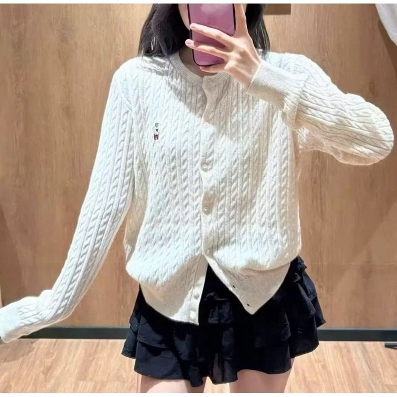 Áo len Who 4 màu nâu/ghi/trắng/đen Xuất chuẩn len -H480 dày ấm