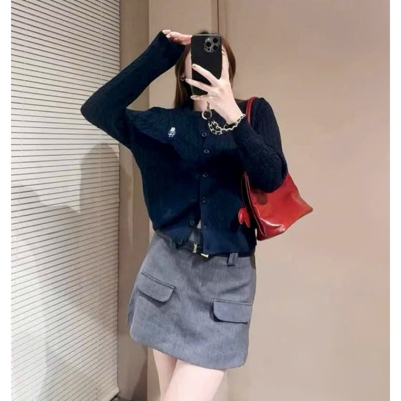 Áo Len Who len vặn thừng Xanh Than Xuất Chuẩn H503
