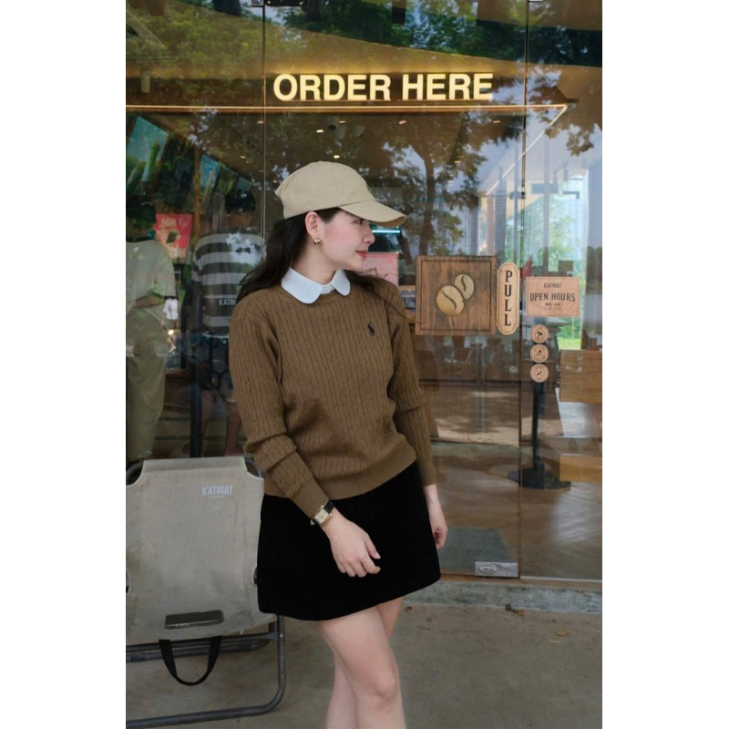 Áo Len Vặn Thừng Nâu Đậm Xuất chuẩn H502
