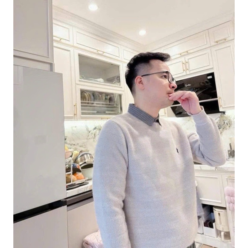 Áo Nam lót lông phối cổ Sơ Mi xuất dư Dày Đẹp-H512-