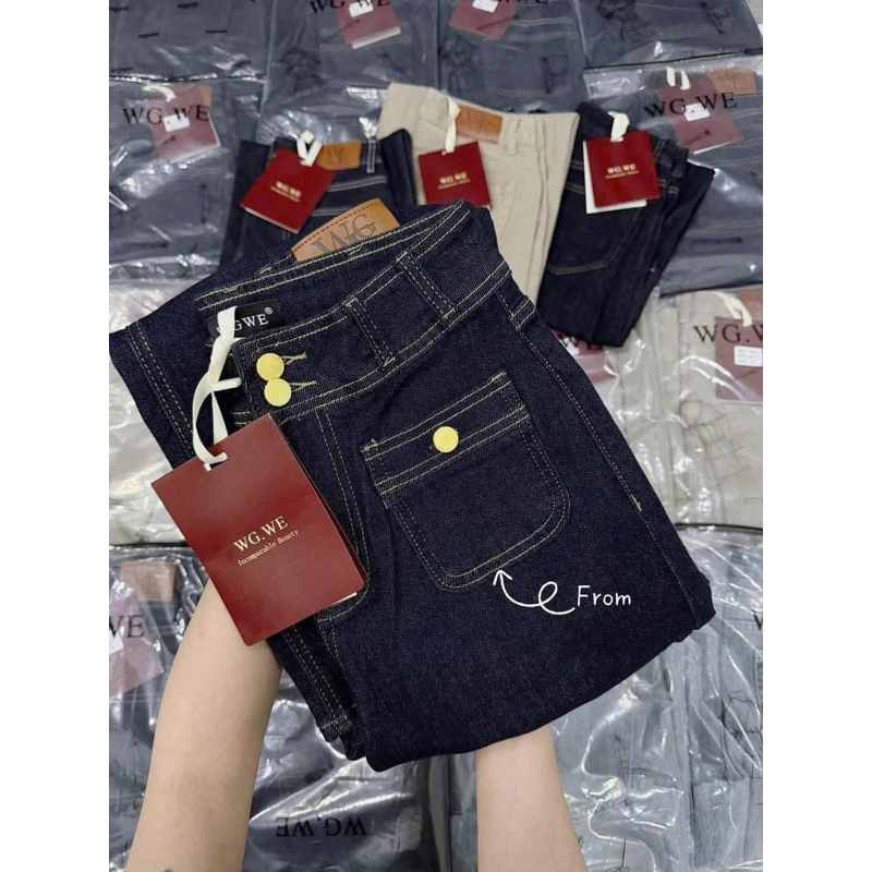 Quần Bò WGWE Jeans 2 Túi nhỏ Trước Ống Rộng W7436#/H530