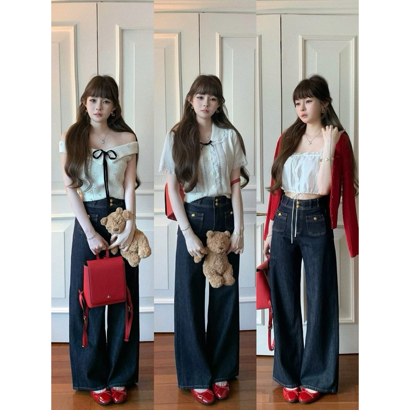 Quần Bò WGWE Jeans 2 Túi nhỏ Trước Ống Rộng W7436#/H530