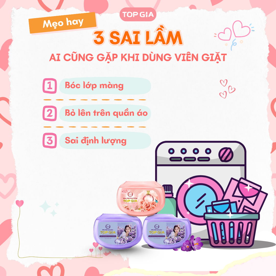 3 Sai lầm ai cũng gặp khi dùng viên giặt