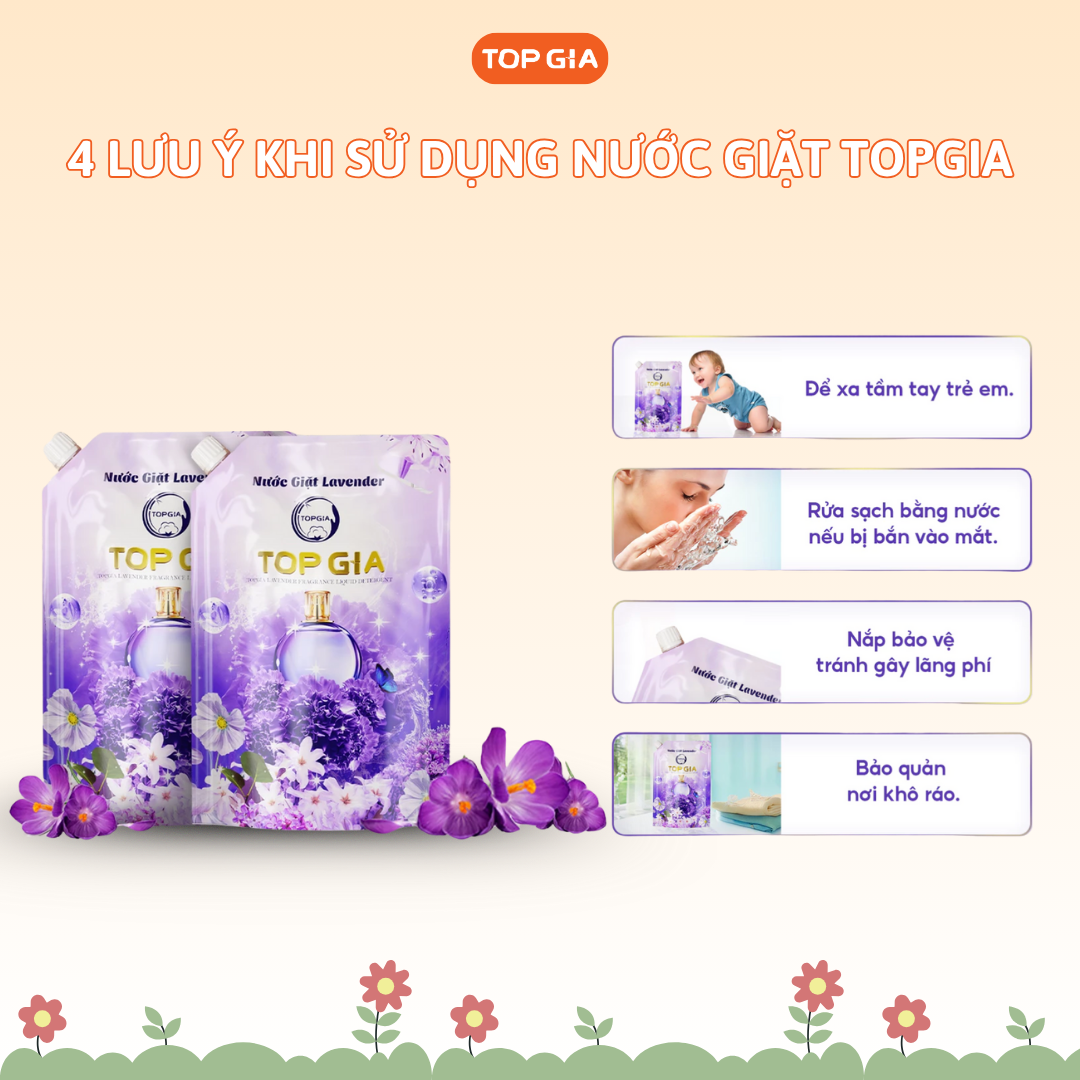 4 Lưu ý khi sử dụng nước giặt TopGia