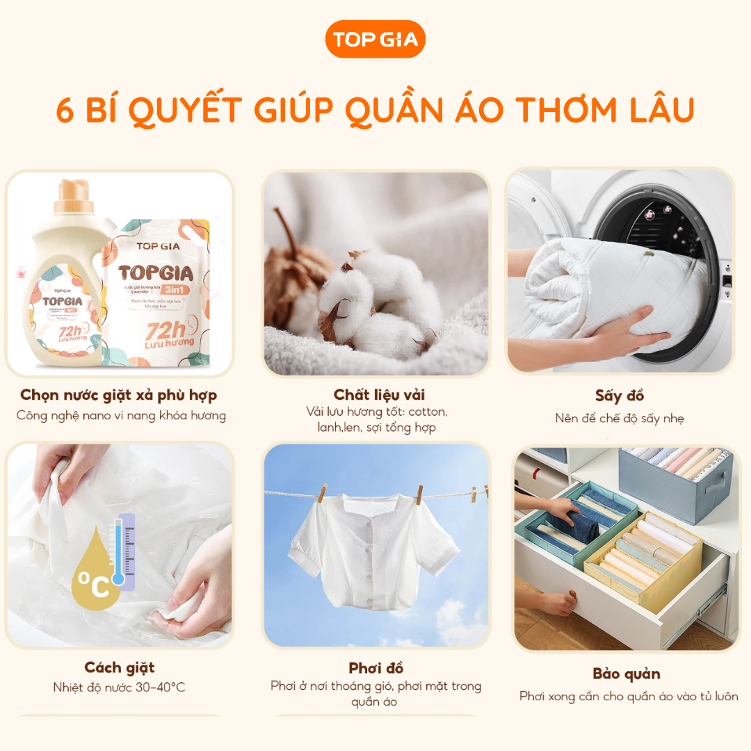 Bí quyết giúp quần áo thơm lâu – Mềm mại như mới mỗi ngày