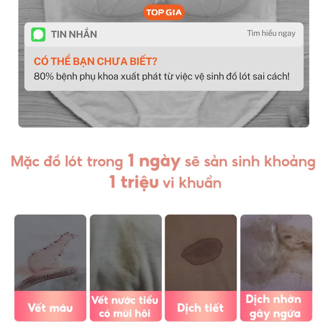 80% bệnh phụ khoa xuất phát từ việc vệ sinh đồ lót sai cách!