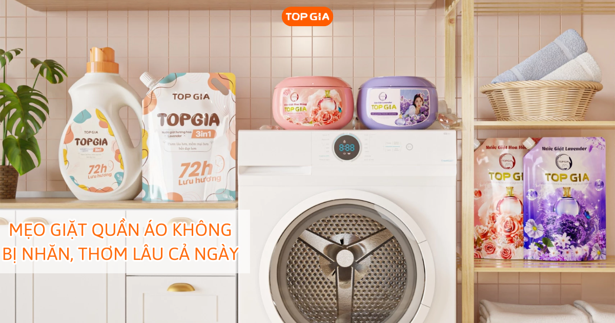 Mẹo giặt quần áo không bị nhăn, thơm lâu cả ngày