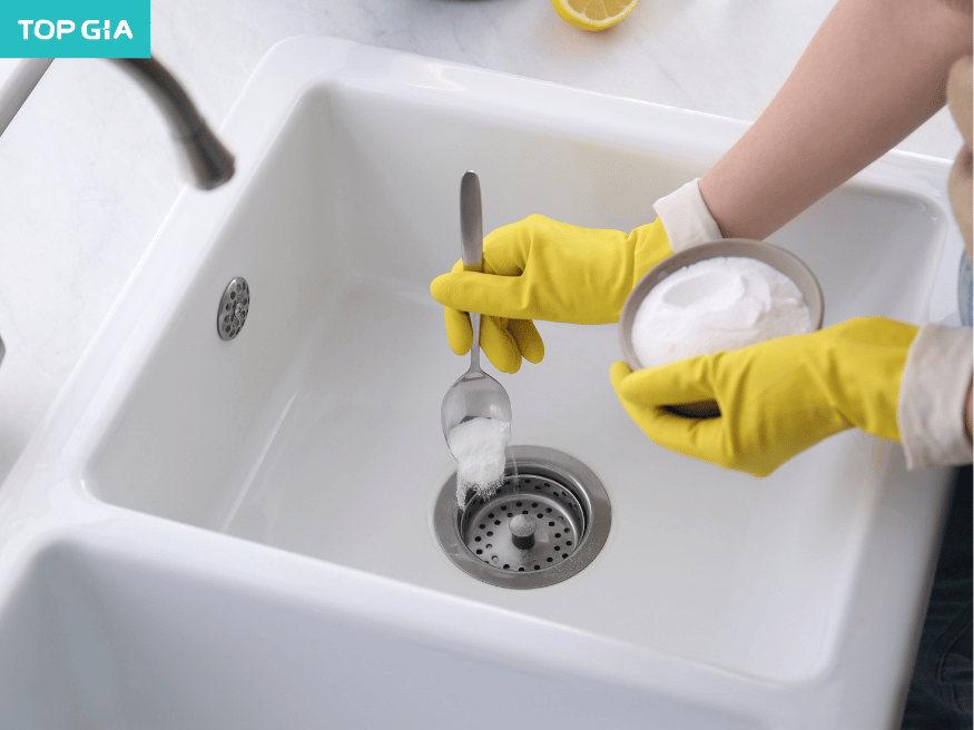 Bí quyết xử lý tắc nghẽn bồn rửa bát tại nhà nhanh chóng với bột thông cống chuyên dụng