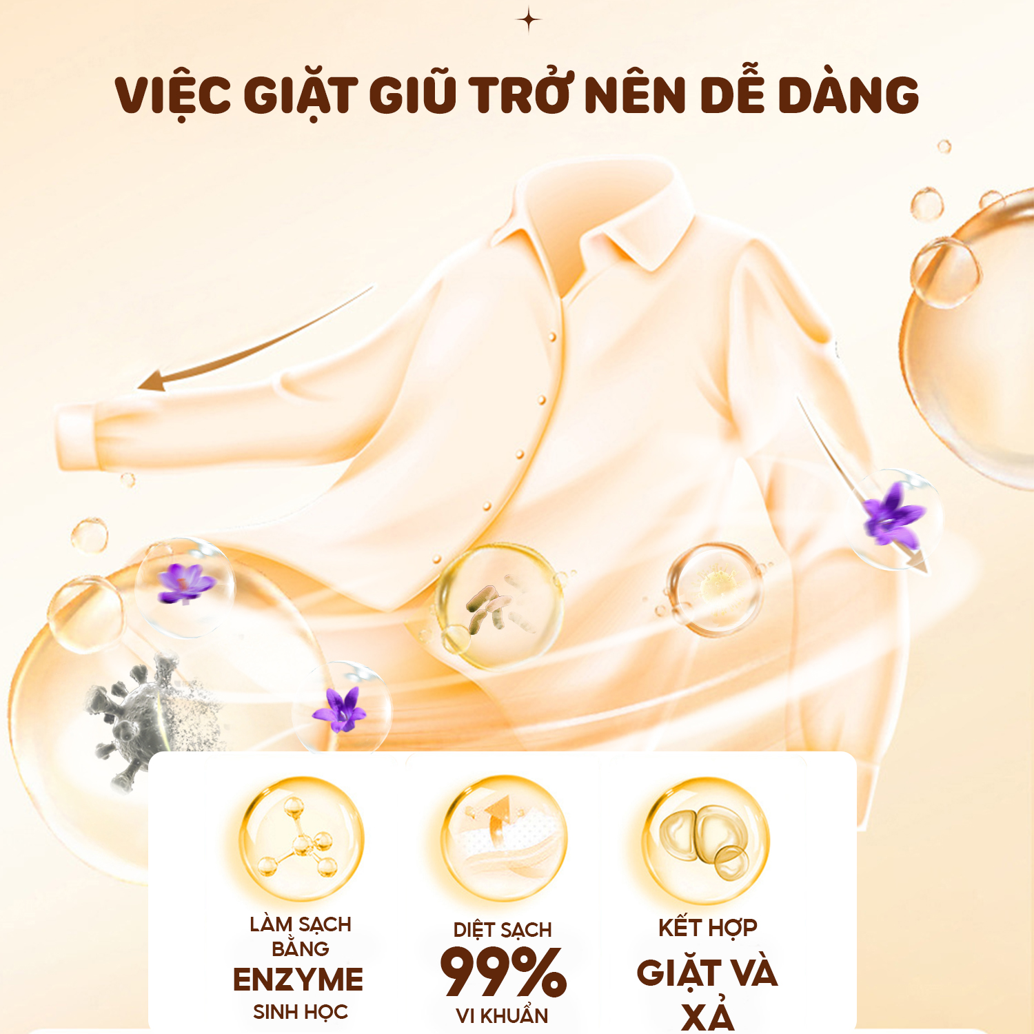 Nước giặt TopGia 3in1