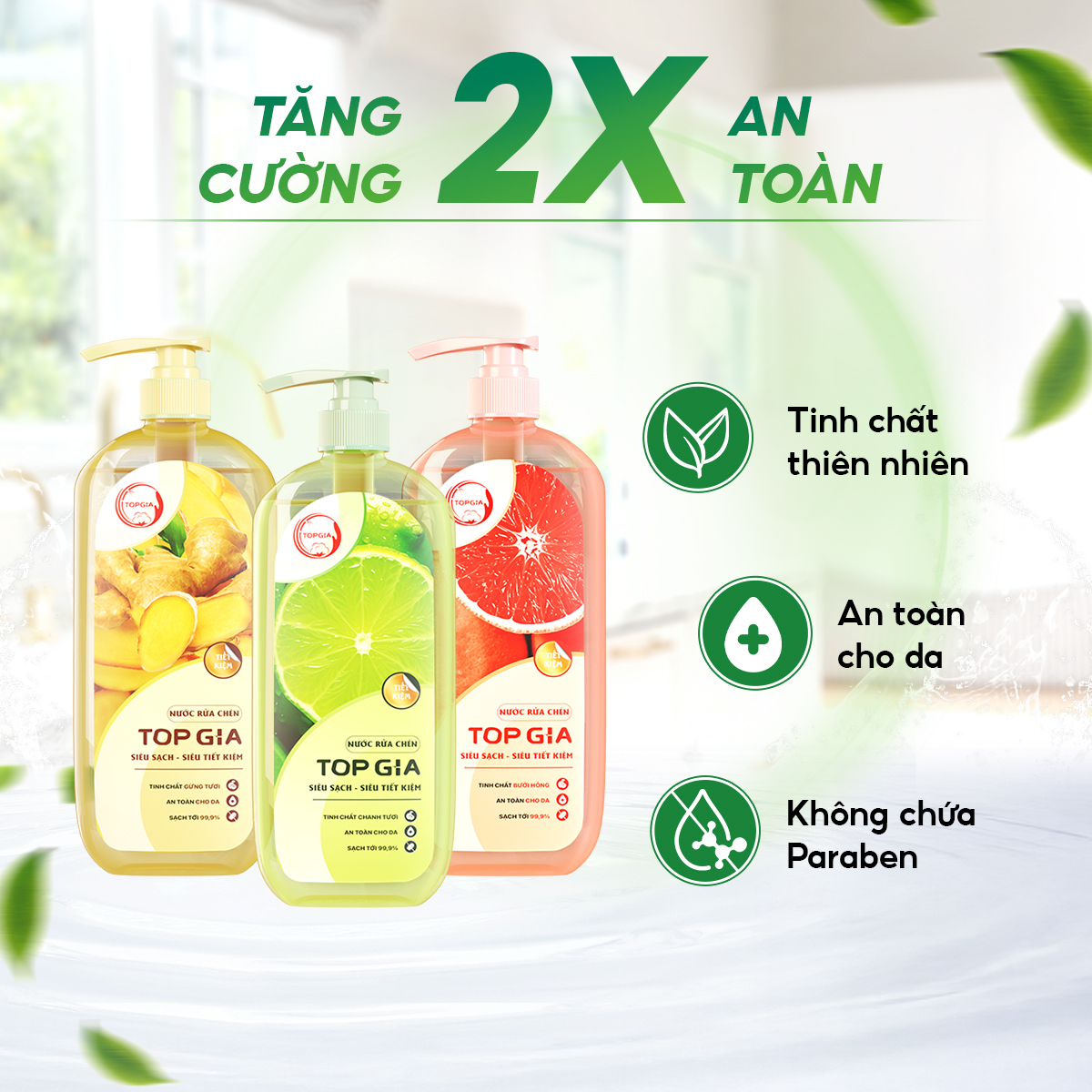 Nước rửa chén bát TopGia