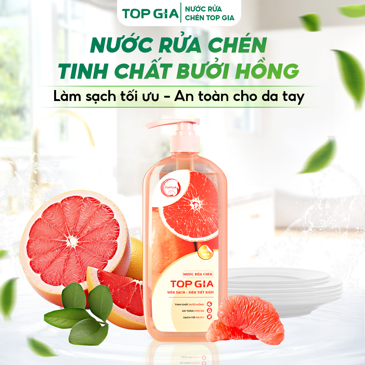 Nước rửa chén bát TopGia