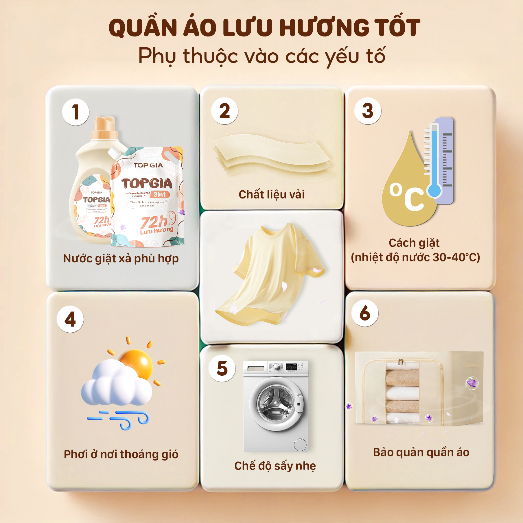 Nước giặt TopGia 3in1