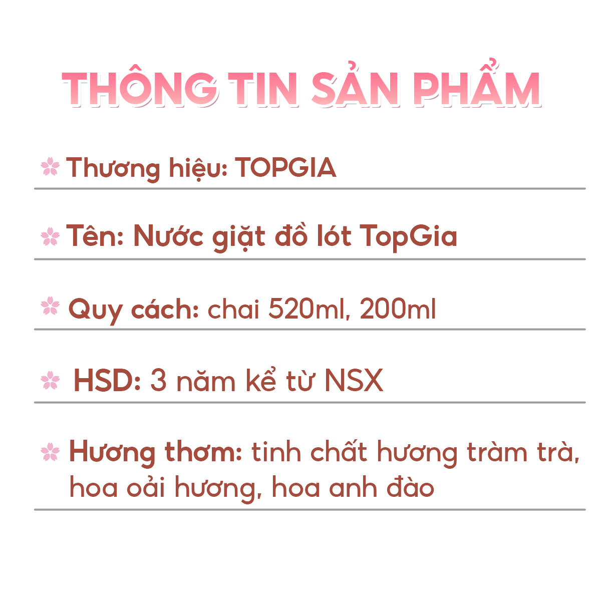 Nước giặt đồ lót TopGia