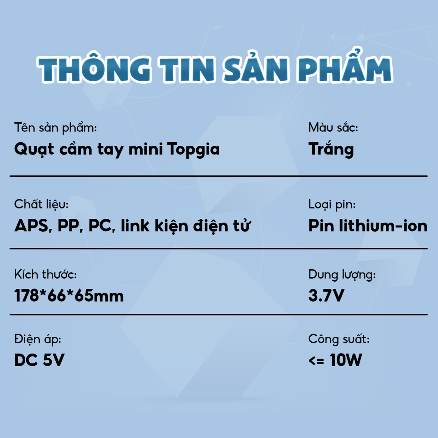 Quạt Cầm Tay Mini TopGia Siêu Mát - Sạc Nhanh - Chính Hãng - BH 6 Tháng