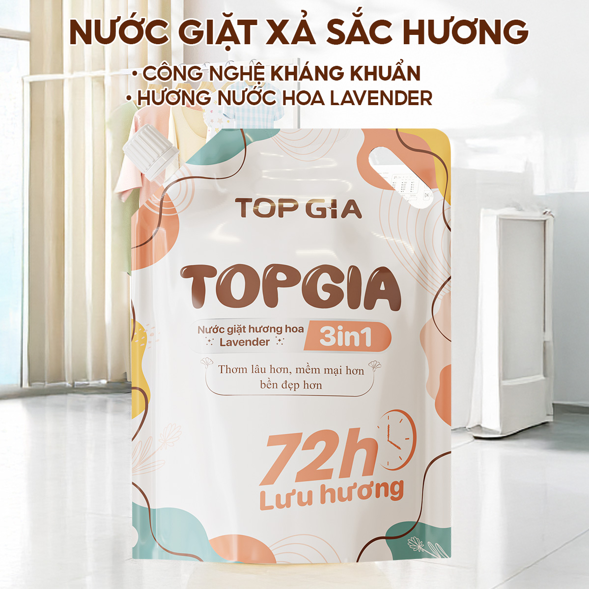 Nước giặt TopGia 3in1