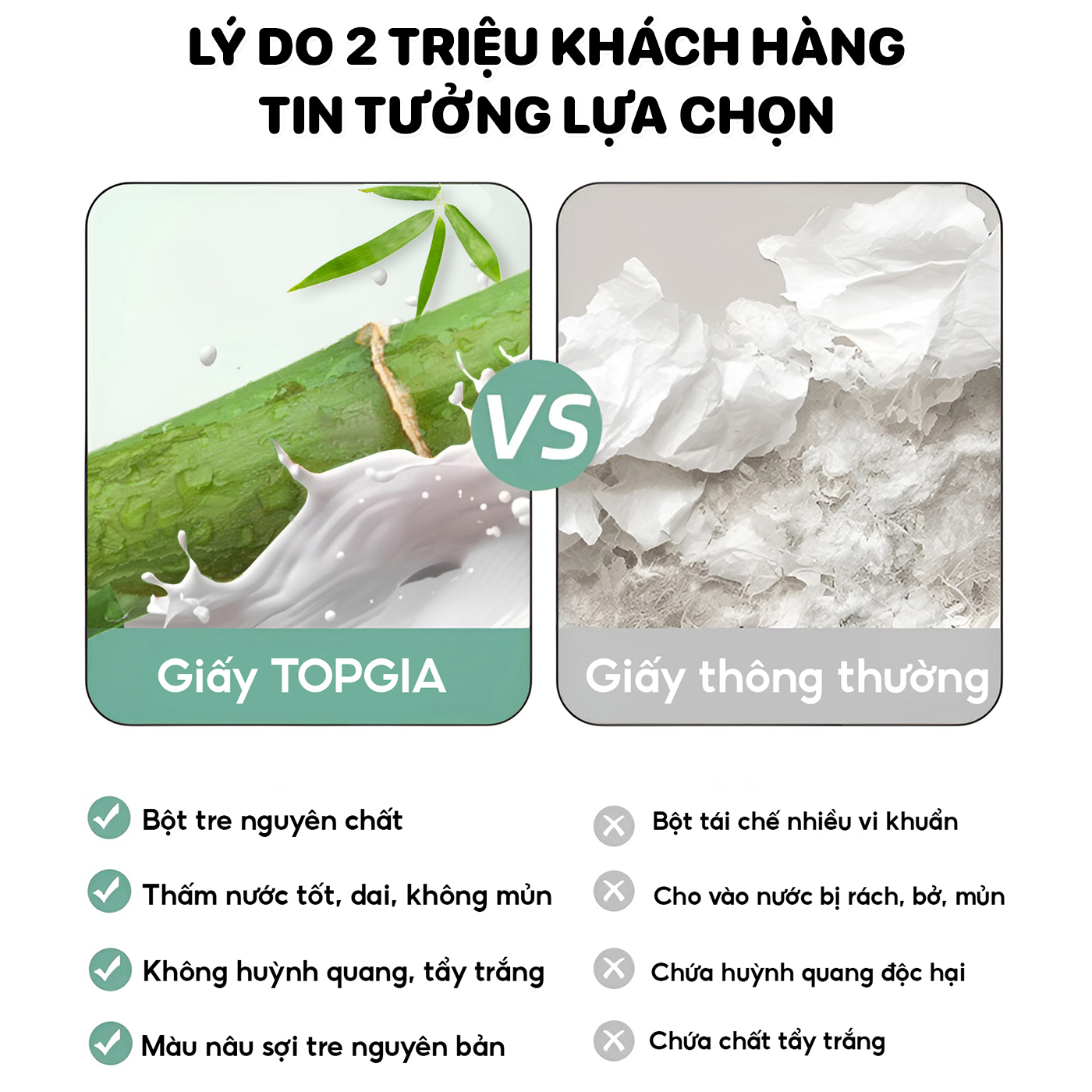 Giấy ăn rút gấu trúc Top Gia 280 tờ làm từ bột tre không chất tẩy trắng, an toàn