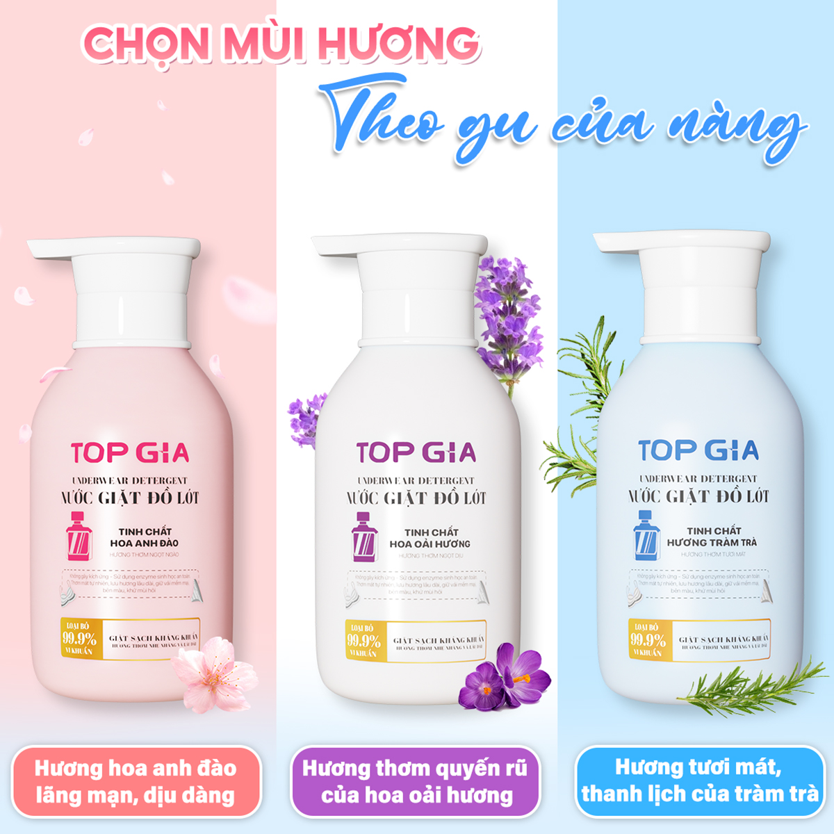 Nước giặt đồ lót TopGia
