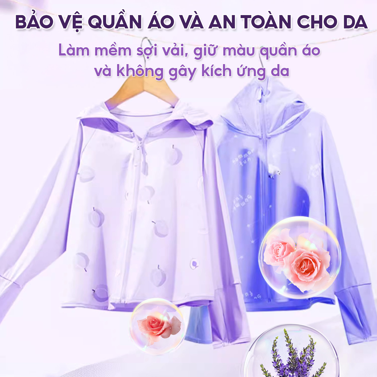Viên giặt xả TopGia 3 trong 1 tiện lợi hương lavender, hoa hồng thơm dịu nhẹ