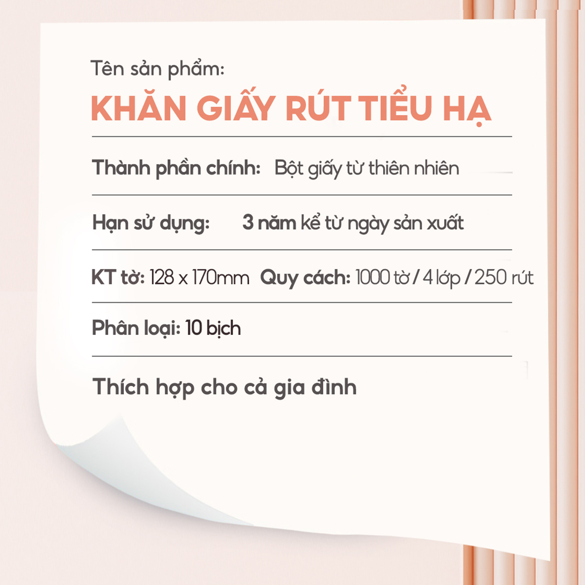 Giấy rút đáy treo tường Tiểu Hạ