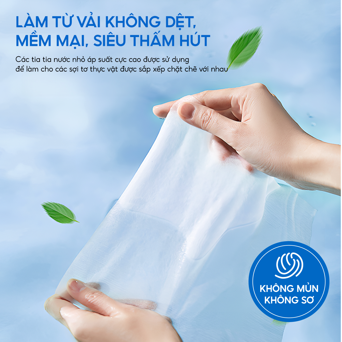 Khăn ướt mini TOPONE túi 10 gói 8 tờ mềm mại, không mùi không parabens