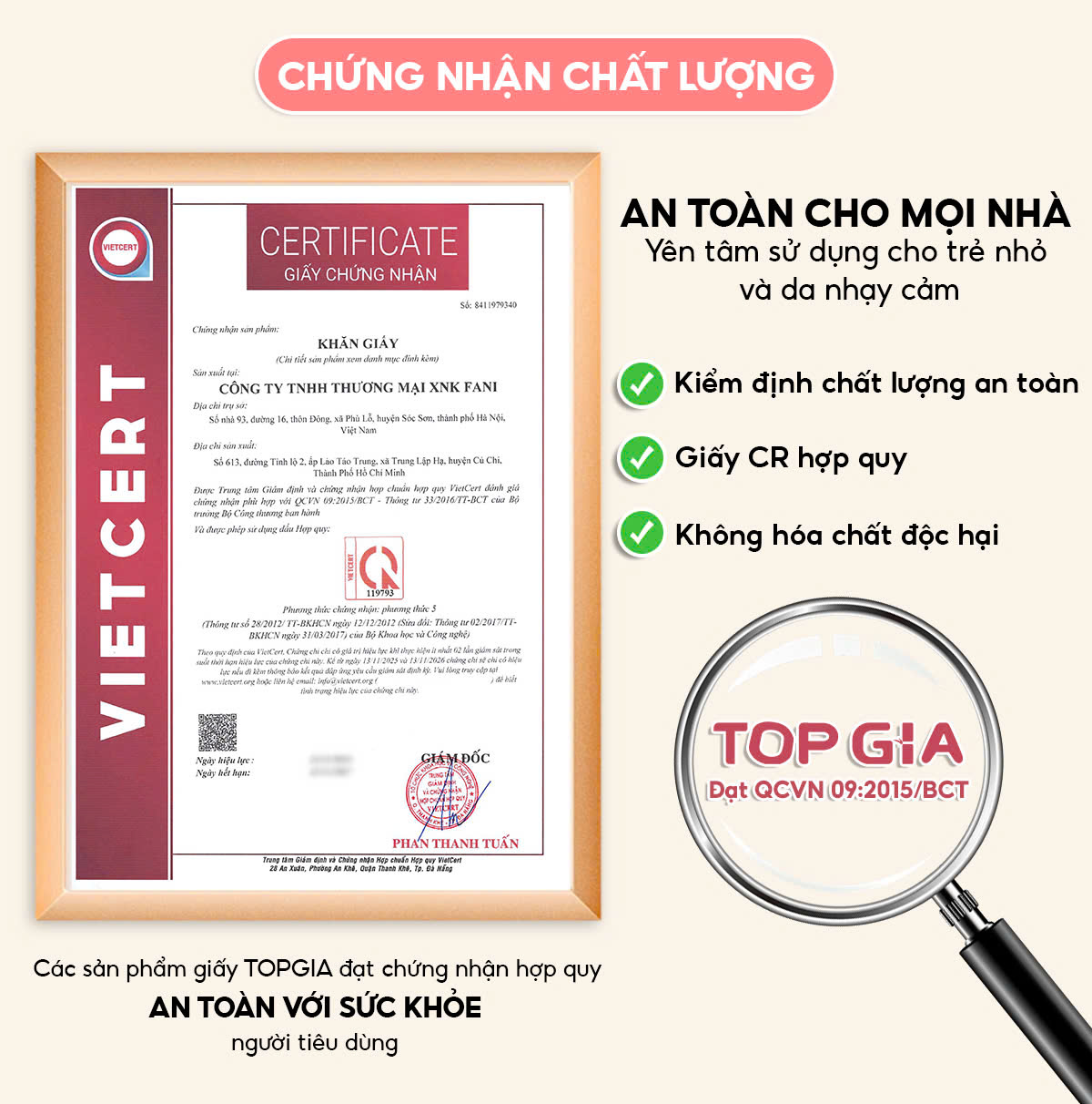 Khăn giấy gấu trúc Top Gia 1000 tờ, 4 lớp mềm mịn làm từ bột tre nguyên chất