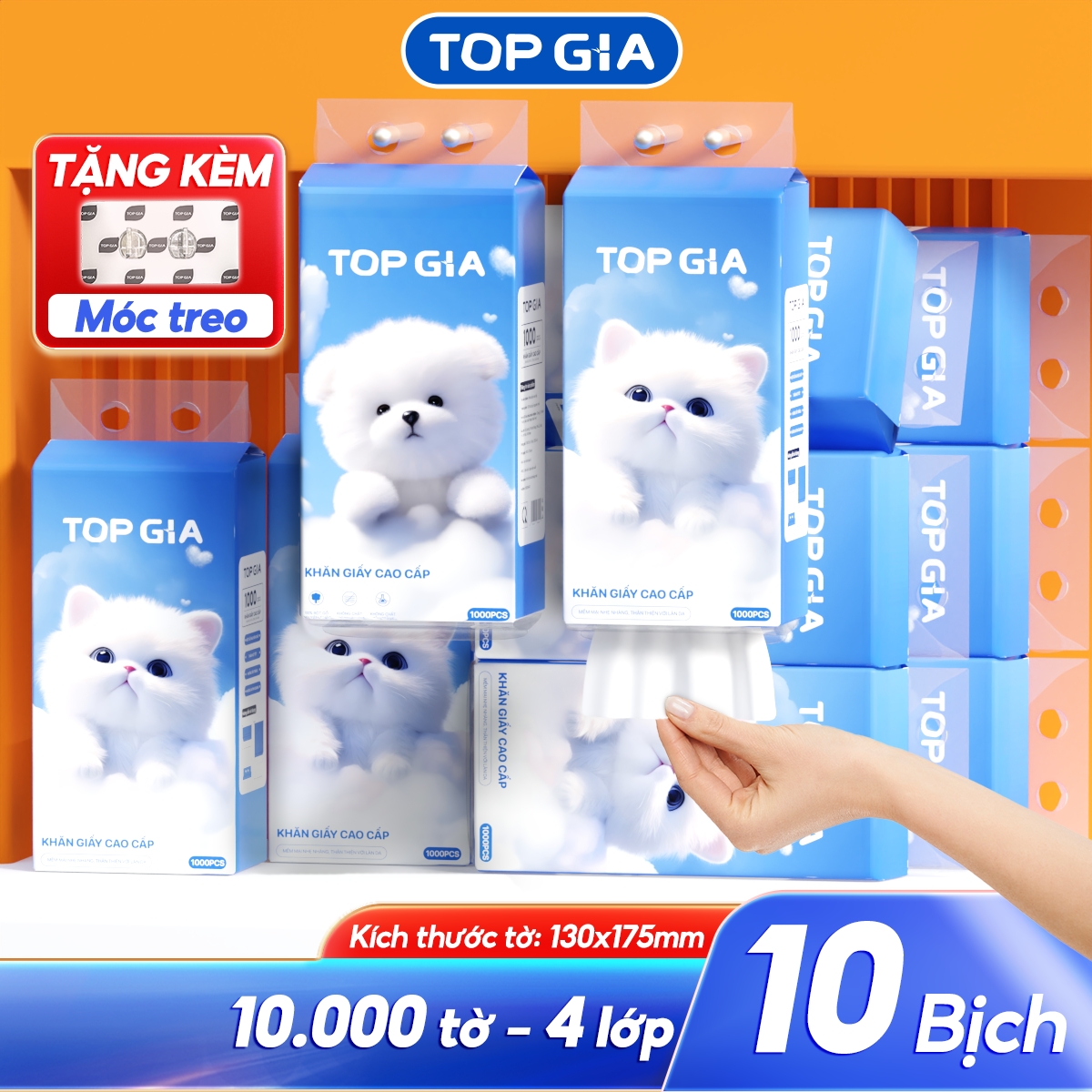 Khăn giấy rút tường TOP ONE