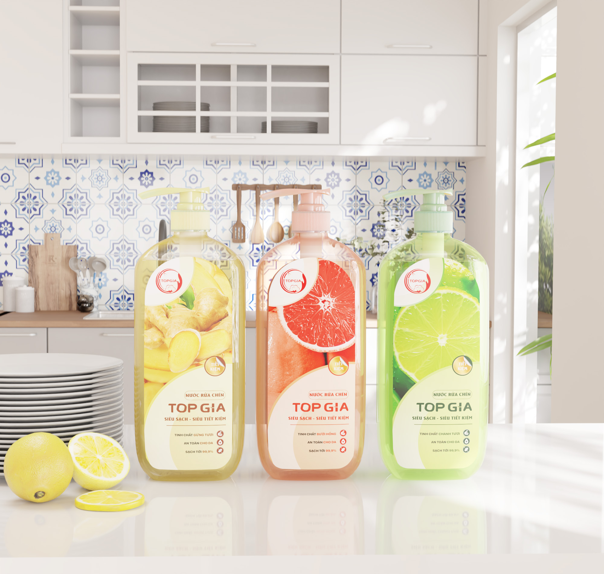 Nước rửa chén bát TopGia