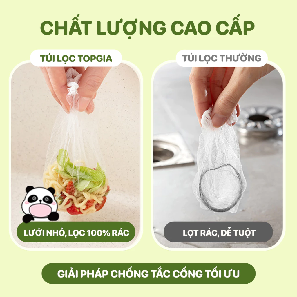 Túi lọc rác bồn rửa chén
