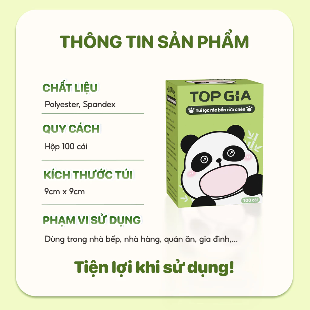 Túi lọc rác bồn rửa chén