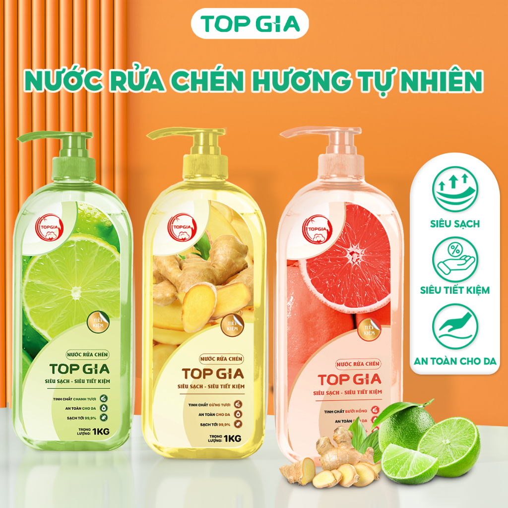 Nước rửa chén bát TopGia