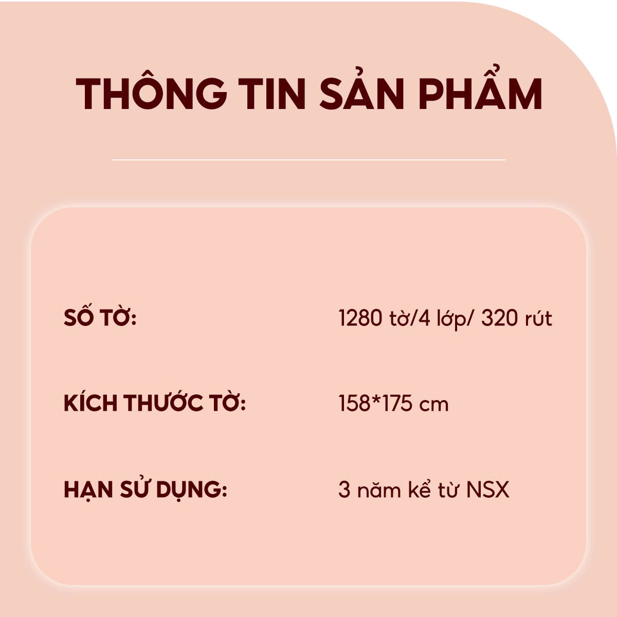Giấy vệ sinh treo tường TopGia đa sắc 6 bịch, bột gỗ nguyên chất, 1280 tờ 4 lớp