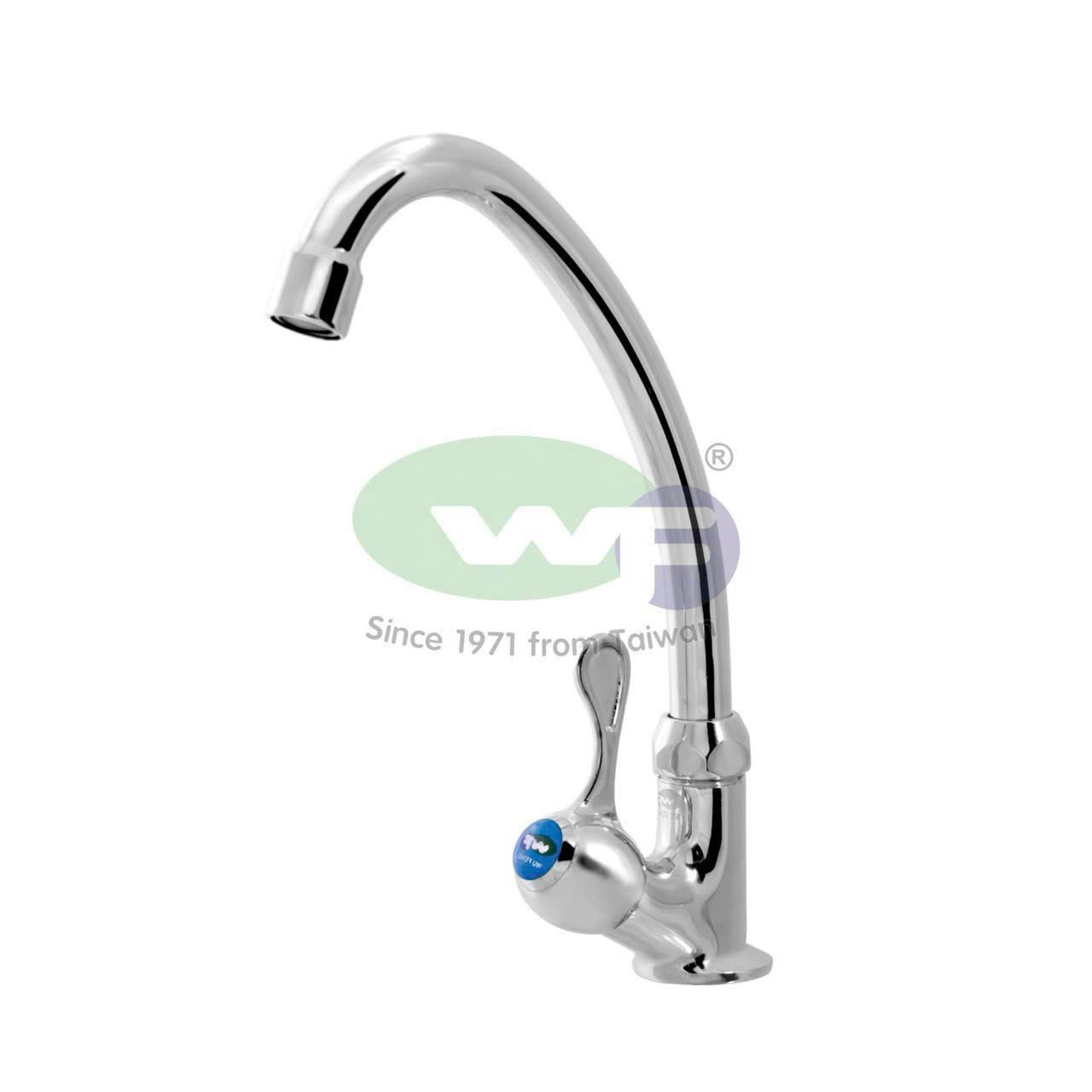 Vòi Rửa Chén Gắn Bồn Wufeng WF-141D _Đồng Mạ Crom Cao Cấp, Ống Xoay Linh Hoạt