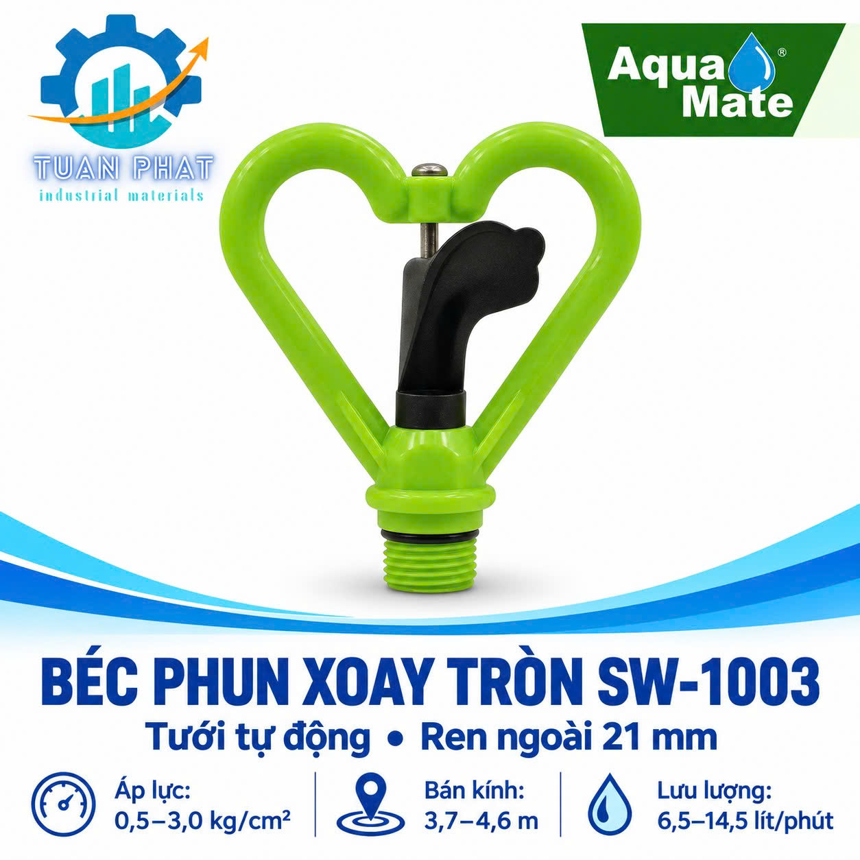 Béc Phun Tưới Trái Tim GYSW1003 – Phun Tròn 360°