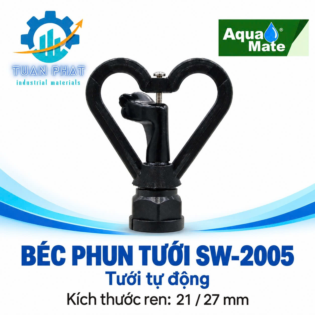 Béc Phun Tròn Trái Tim Xoay 360° mã GYSW-2005