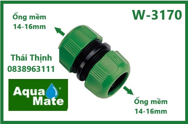 Cút nối GYW-3170 hai đầu nối với ống mềm 14-18mm Aquamate