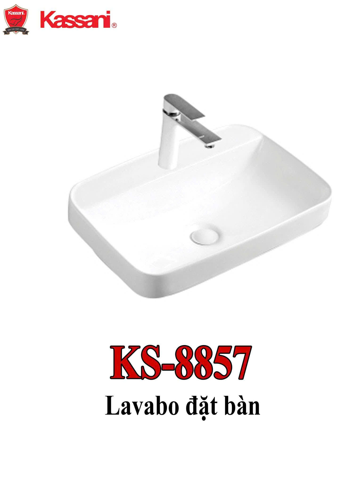 Lavabo đặt bàn - sứ siêu mỏng Kassani KS-8857