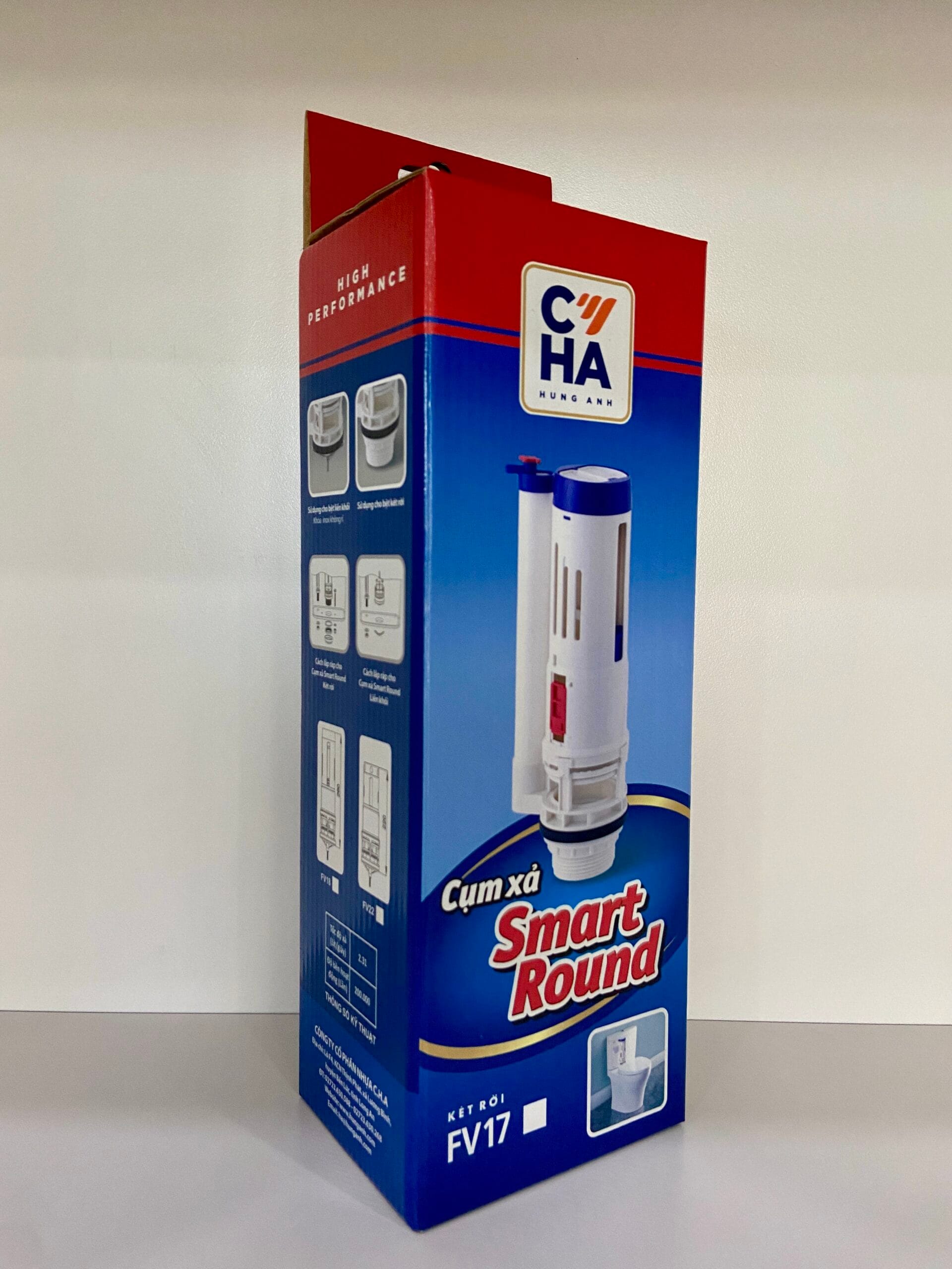 Cụm Xả Smart Round Két Rời FV17 – Xả Mạnh, Tiết Kiệm Nước, Độ Bền Cao