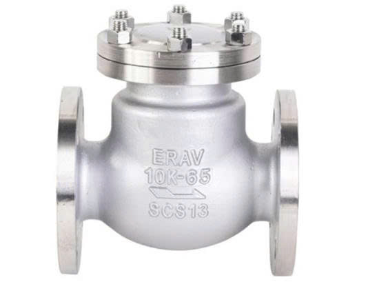 Van 1 Chiều Lá Lật Mặt Bích Inox JIS 10K