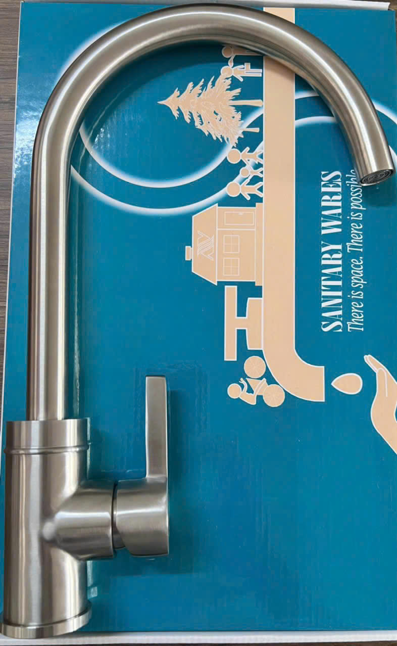 Vòi Rửa Chén Nóng Lạnh Inox 304 Chuẩn – Ống Cứng Cao Cấp