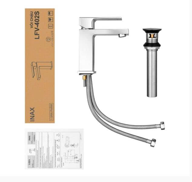 Vòi Lavabo Nóng Lạnh INAX LFV-402S Chính Hãng – Thiết Kế Sang Trọng, Bền Đẹp Theo Công Nghệ Nhật Bản