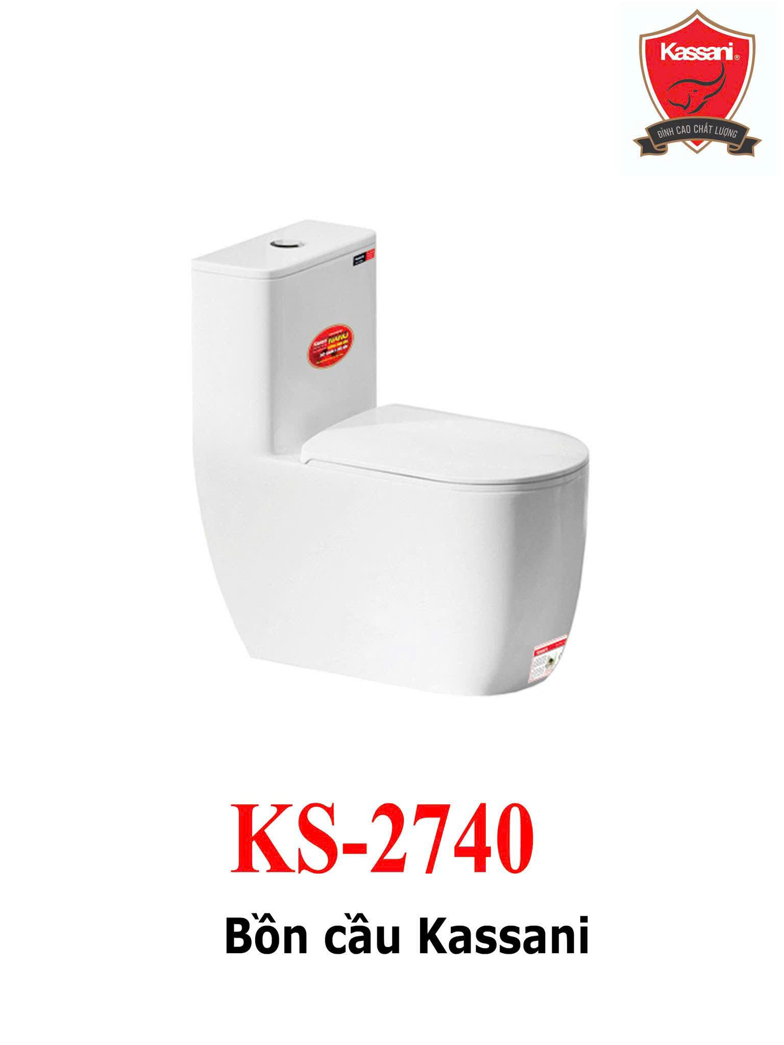 🚽 Bồn Cầu Kassani 2730 – Giải Pháp Vệ Sinh Hiện Đại, Sang Trọng và Tiết Kiệm