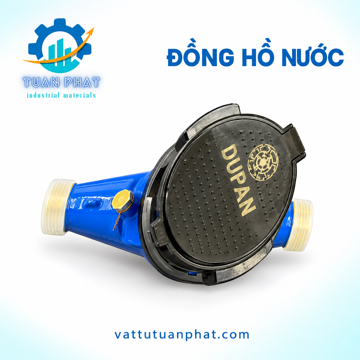 HU-15 DN15  Đồng Hồ Nước Lạnh Đa Tia Class B, Thân Đồng Phủ Epoxy