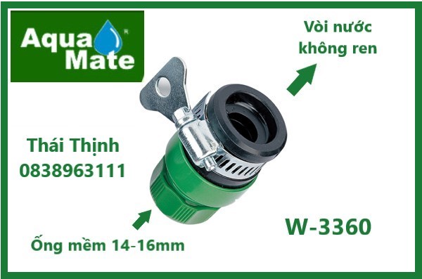 Khớp nối cổ dê và ống nước mềm AQUAMATE W-3360