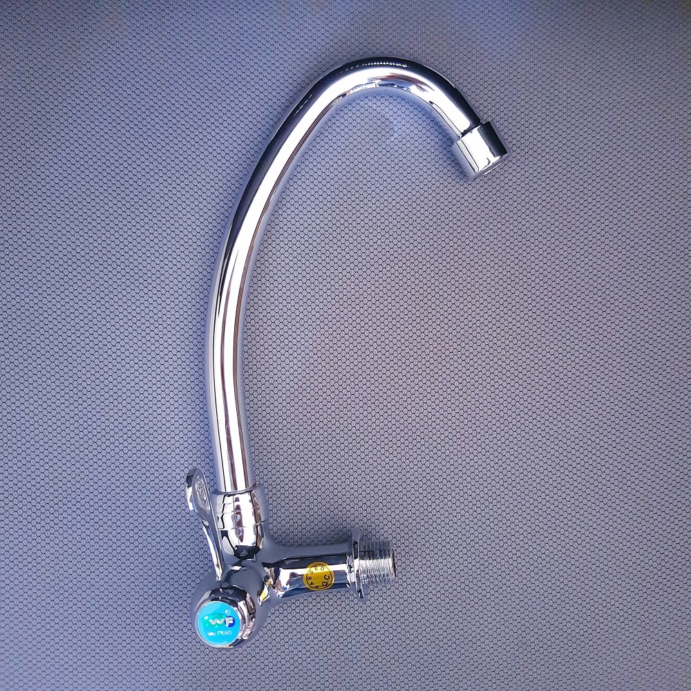 Vòi Rửa Chén Lạnh Âm Tường Wufeng WF142D Chính Hãng – Đồng Mạ Crom Niken Cao Cấp